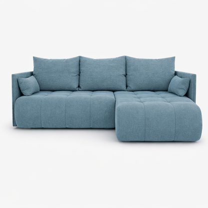 Corner Sofa Bed NESSA Dusty Blue