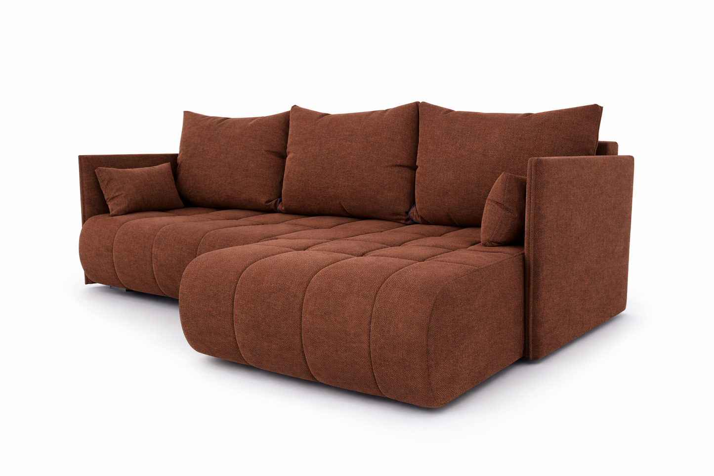 Corner Sofa Bed NESSA Rust Brown