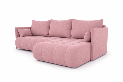 Corner Sofa Bed NESSA Old Rose