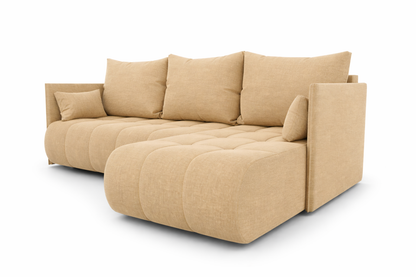 Corner Sofa Bed NESSA Warm Beige