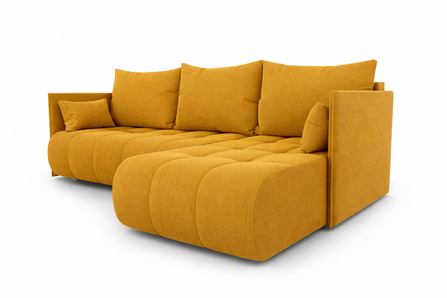 Corner Sofa Bed NESSA Mustard