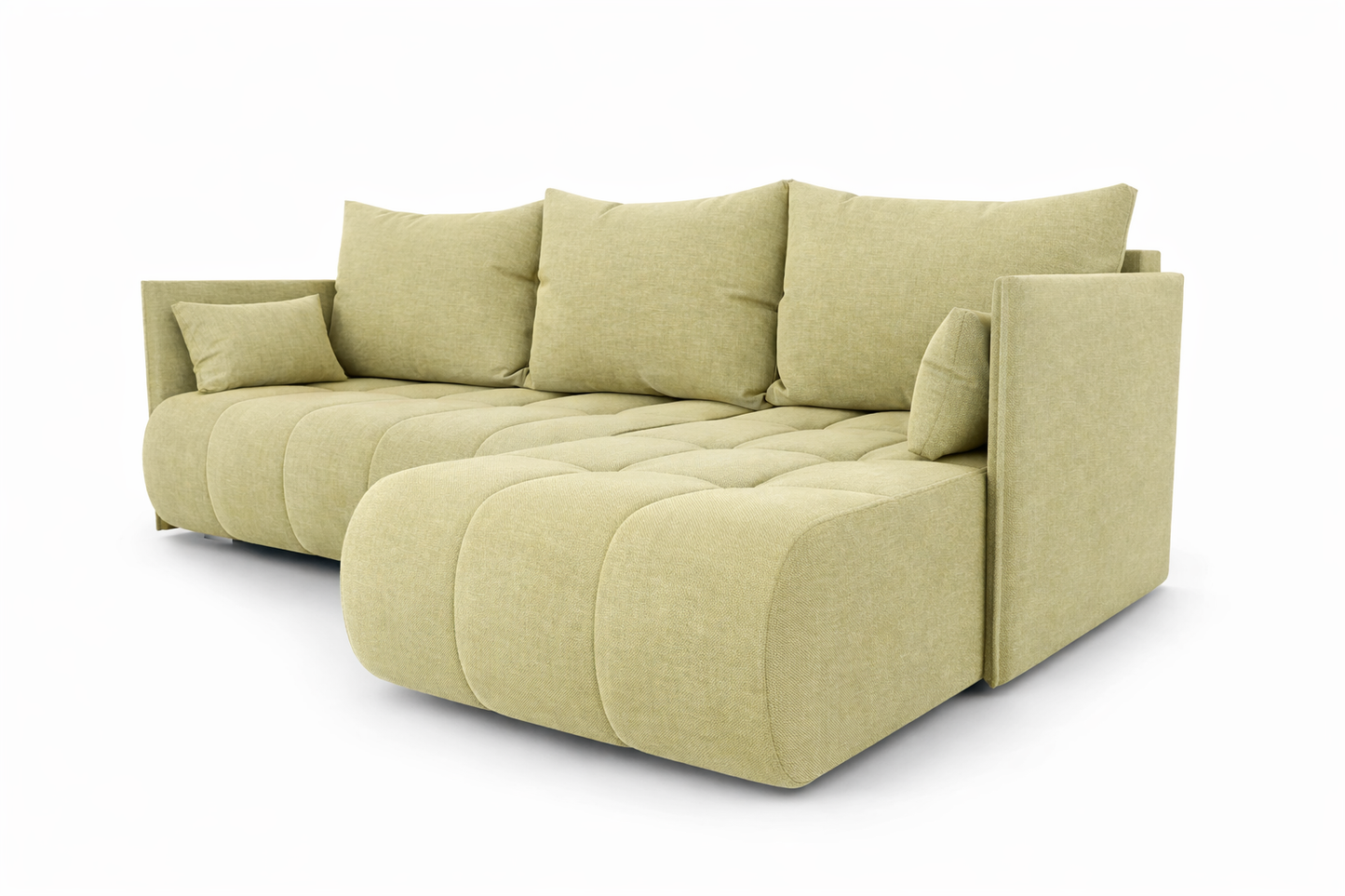 Corner Sofa Bed NESSA Light Olive