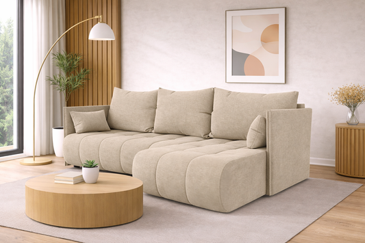 Corner Sofa Bed NESSA Greige