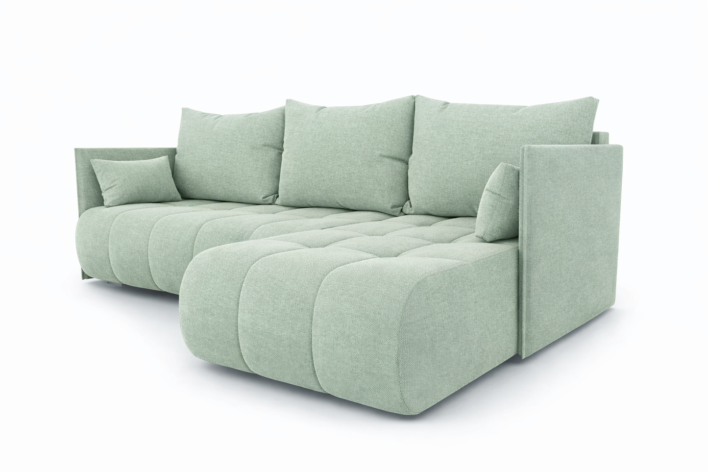 Corner Sofa Bed NESSA Mint Green