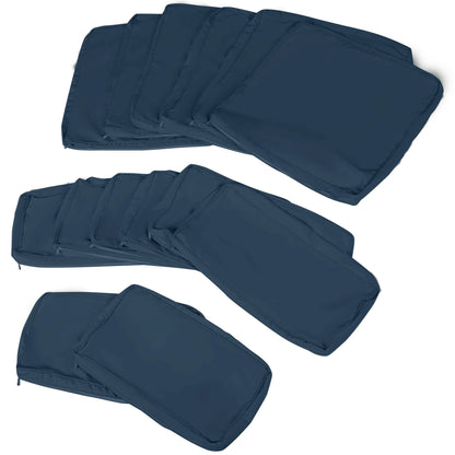 Outsunny Set of 14 Mixed Cushion Covers - Blue