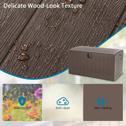 400L Outdoor Storage Deck Box wIth Lockable Cover