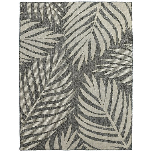 HOMCOM UV Resistant Indoor & Outdoor Area Rug, Easy-Cleaning Machine Washable Rug for Patio, Garden, Kitchen, Bathroom or Living Room, 170 x 120 cm, Grey