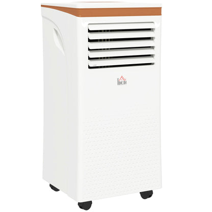 HOMCOM Portable Air Conditioner 7000 BTU, 4-in-1 Mobile Air Conditioning Unit with Cooling, Fan, Dehumidifier & Sleep Mode, LED Display, Remote Control, 24H Timer, Window Kit for Rooms up to 26_