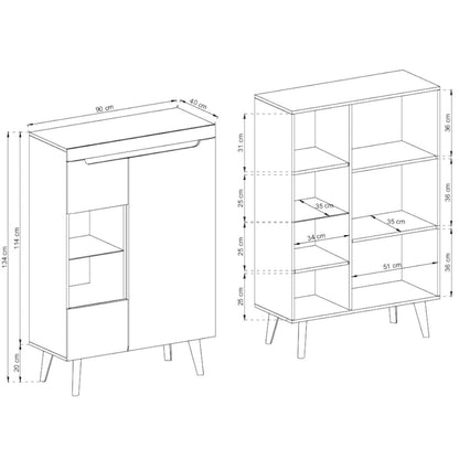 Nordi Display Cabinet 90cm