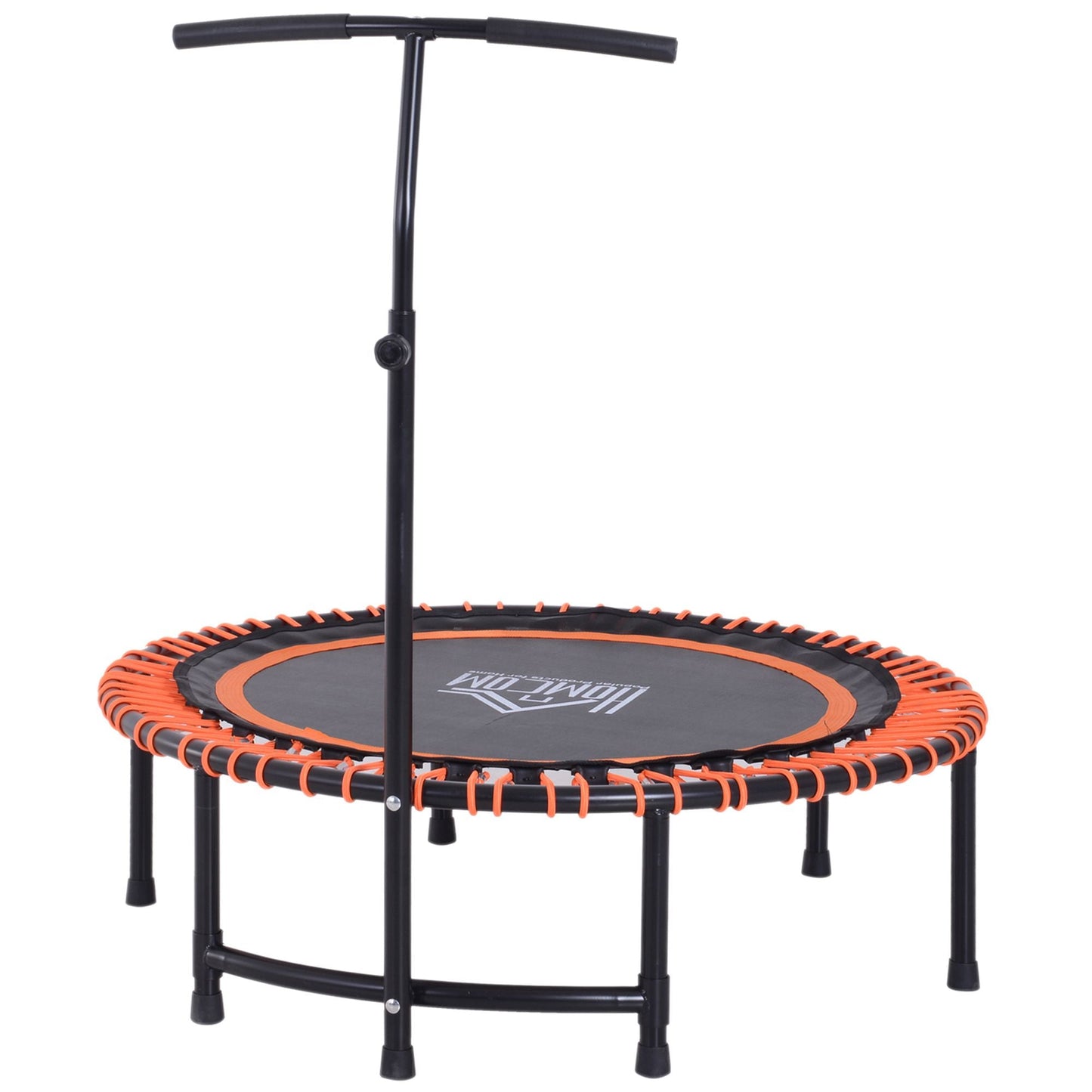 HOMCOM Round Mini Trampoline Exercise Bungee Rebounder Adjustable Handle Bar