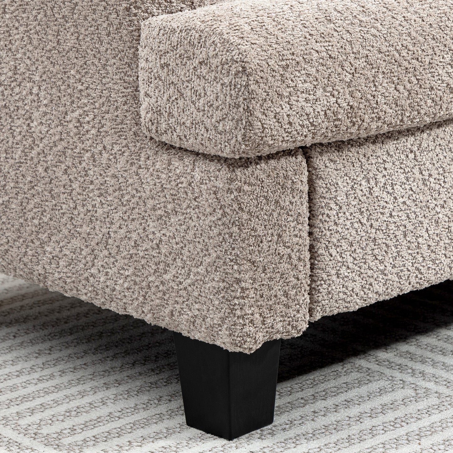 HOMCOM 2 Seater Sofa, Loveseat Sofa with Removable Back Cushions, Chenille Fabric Small Couch Settee with S-springs for Living Room, Bedroom, Home Office, Light Brown