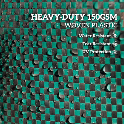 Outsunny Garden Waste Bags, 272L x 3 Heavy Duty Garden Bags, Foldable and Reusable Waste Sacks with Handles for Loading Leaf, Trash, Debris, Green