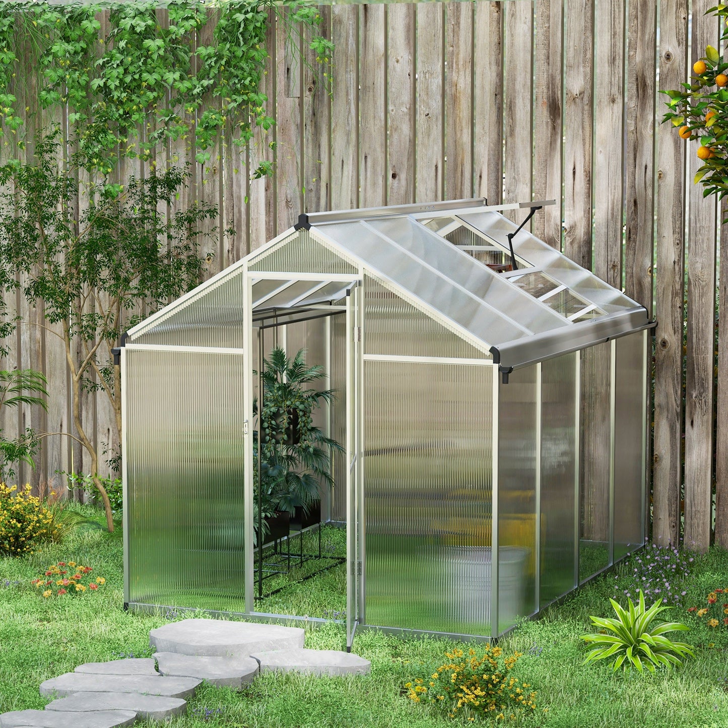 Szklarnia aluminiowa Outsunny 8 x 6 stóp