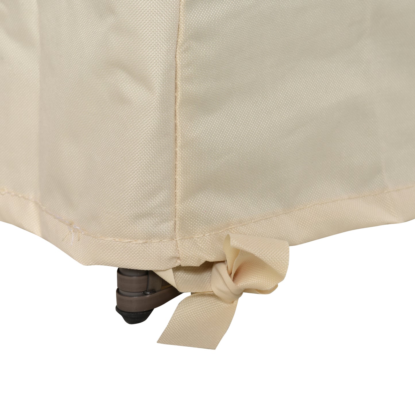 Pokrowiec na meble ogrodowe Outsunny 600D Oxford Cloth, wodoodporny, na sofę 3-osobową, na patio, do użytku na zewnątrz, beżowy, 218 x 111 x 63-101 cm
