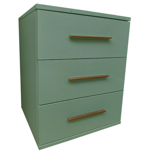 Bedside Table  WINSTEAD 3 Drawer Nightstand Green 45cm