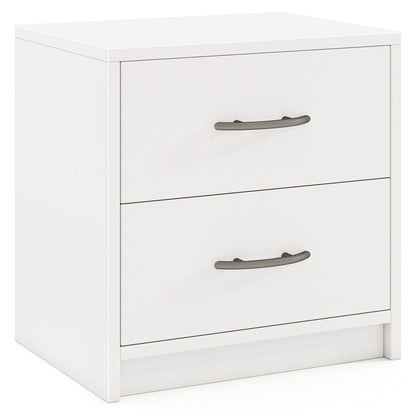 2-Drawer Nightstand with Storage for Living Room Bedroom-White