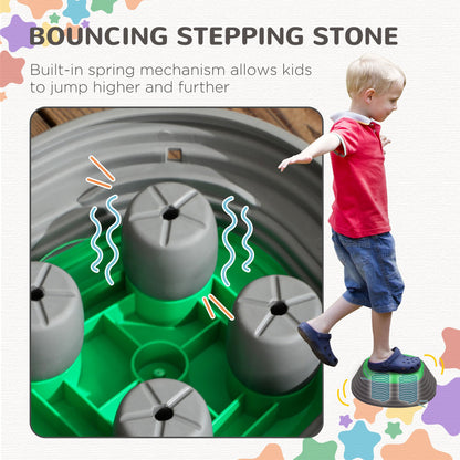 ZONEKIZ Stepping Stones Kids Balance River Stones 5 PCs Outdoor Indoor, for Obstacle Course, Sensory Play, Stackable, Non-Slip