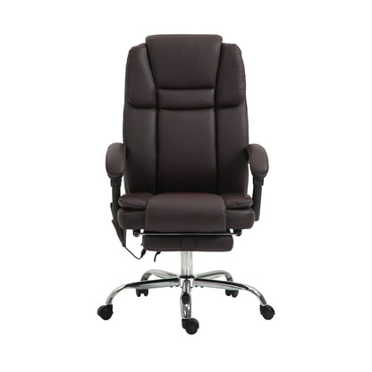 Vinsetto Six Point Vibrating Massage Office Chair - Dark Brown