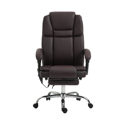 Vinsetto Six Point Vibrating Massage Office Chair - Dark Brown