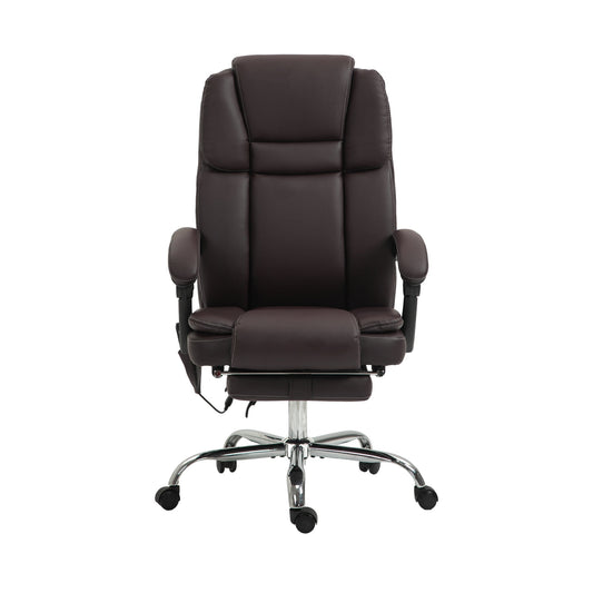 Vinsetto Six Point Vibrating Massage Office Chair - Dark Brown