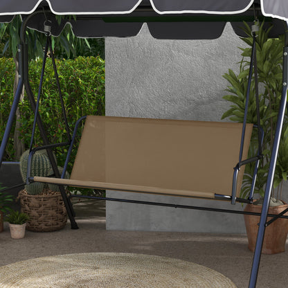 Outsunny Garden Swing Seat Cover Replacement, for 2 and 3 Seater Swing Bench, 115cm x 48cm x 48cm, Beige