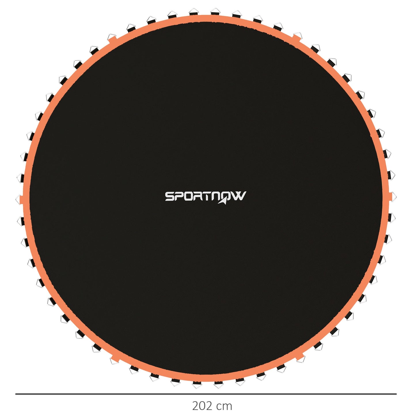 Mata zamienna do trampoliny SPORTNOW z narzędziem do naciągania sprężyn, 42 haki V, do trampoliny 8 stóp ze sprężynami 14 cm, pomarańczowy