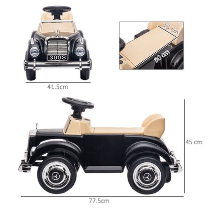 AIYAPLAY Foot to Floor Ride on Sliding Car Mercedes-Benz 300S Licencja na okres 18-48 miesięcy