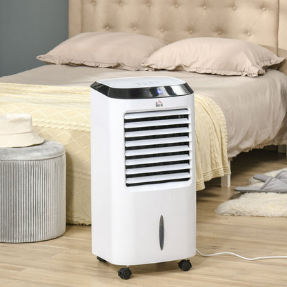 Portable Air Cooler, Evaporative Anion Ice Cooling Fan Water Conditioner Humidifier Unit w/3 Speed, Remote Controller, Timer for Home Bedroom