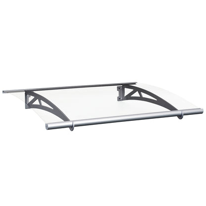 Markiza na drzwi Outsunny, osłona przeciwdeszczowa, osłona okienna, osłona przednia, tylna, osłona okienna, aluminiowy uchwyt 120 cm x 90 cm