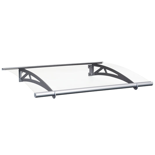 Markiza na drzwi Outsunny, osłona przeciwdeszczowa, osłona okienna, osłona przednia, tylna, osłona okienna, aluminiowy uchwyt 120 cm x 90 cm