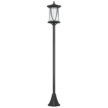 Lampa solarna Outsunny, 1,3 m LED, zewnętrzna lampa uliczna, wodoodporna IP44 do patio, ogrodu, ścieżki, chłodna biel