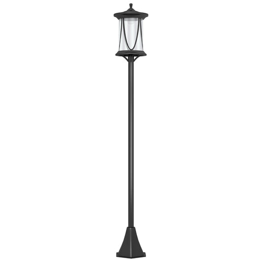 Outsunny Solar Lamp Post Light, 1.3 M LED Outdoor Street Light, Waterproof IP44 for Patio, Garden, Pathway, Cool White