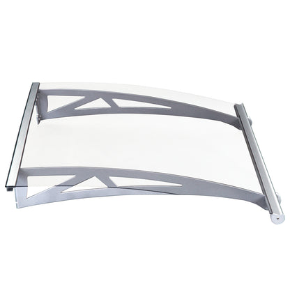 Markiza na drzwi Outsunny, osłona przeciwdeszczowa, osłona okienna, osłona przednia, tylna, osłona okienna, aluminiowy uchwyt 120 cm x 90 cm