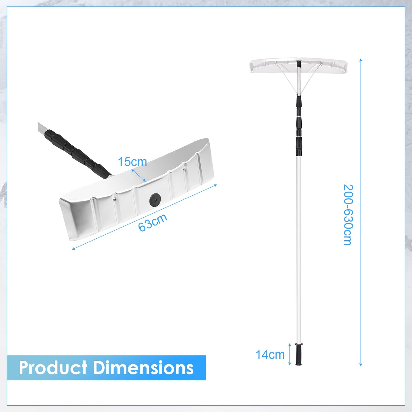 Telescoping Extendable Roof Snow Rake