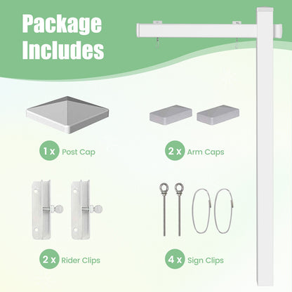Real Estate Sign Post for Garage Sale Signs (No Sign Included)