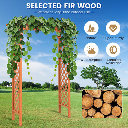 Wooden Garden Arch for Party Ceremony Wedding Backyard Lawn