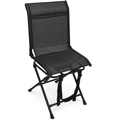 360° Swivel Hunting Blind Chair with Sturdy Metal Frame Support up to 330 lbs-Black