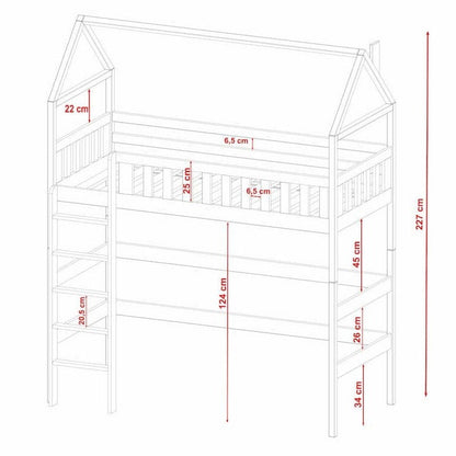 Otylia Wooden Loft Bed