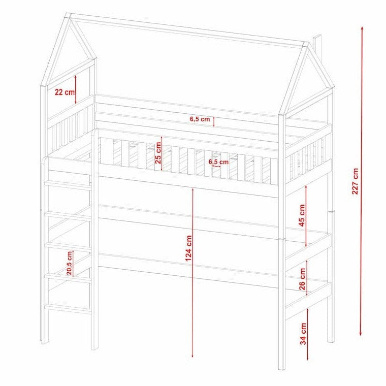Coventry Otylia Wooden Loft Bed