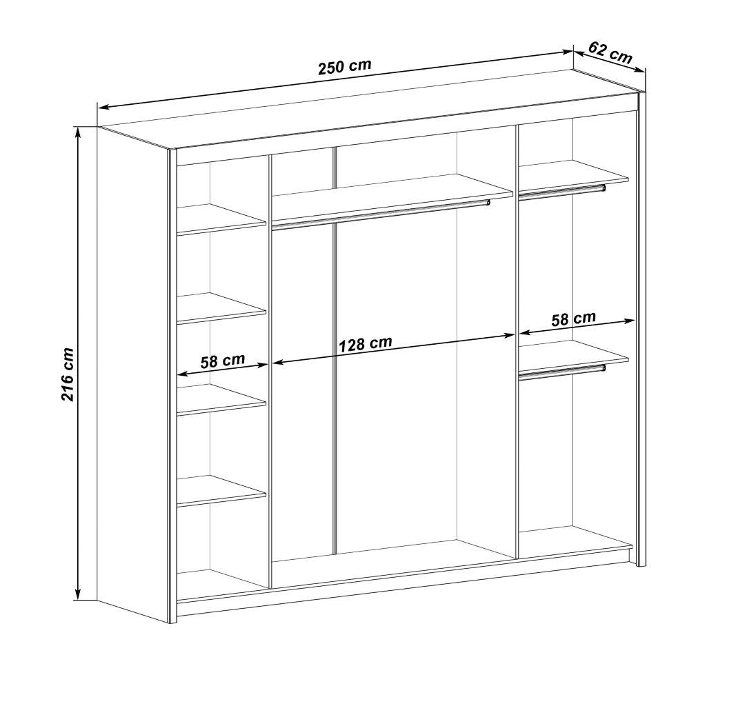 Inova Sliding Door Wardrobe 250cm