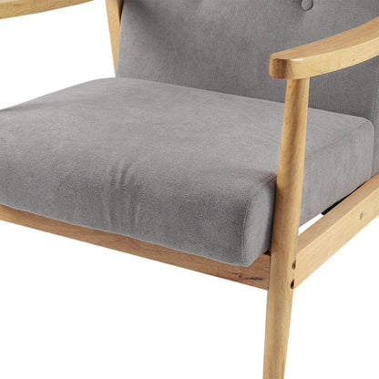 Wooden Armchair Upholstered Occasional Chair