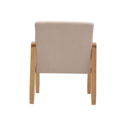 Wooden Armchair Upholstered Occasional Chair