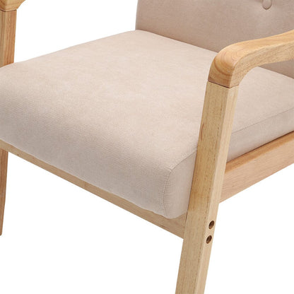 Wooden Armchair Upholstered Occasional Chair