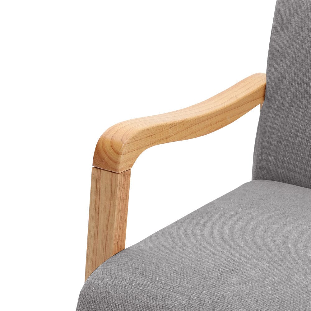 Wooden Armchair Upholstered Occasional Chair