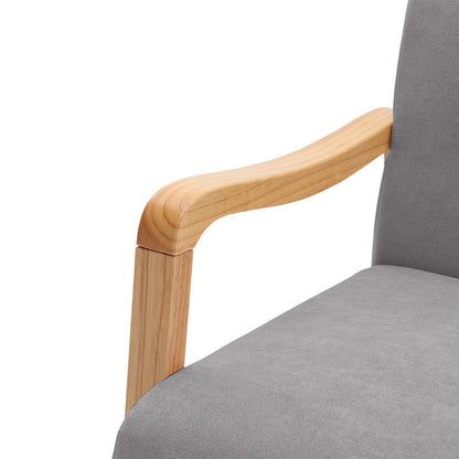 Wooden Armchair Upholstered Occasional Chair