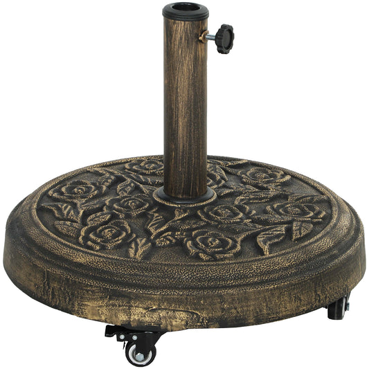 Outsunny Parasol Base in Bronze Tone