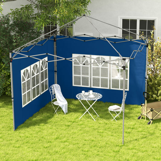 Zestaw 2 bocznych paneli do altany Outsunny – niebieski