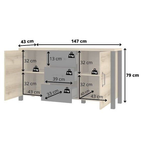 Olin 26 Sideboard Cabinet 147cm