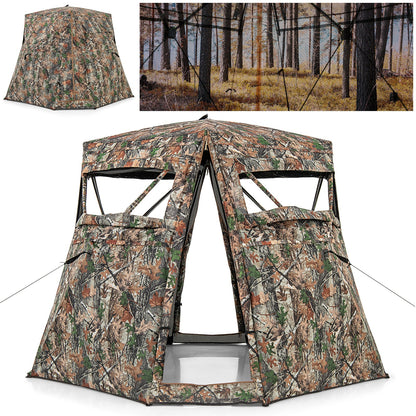 360¬∞ One Way See Through Ground Blind Hunting Blind for 2-3 People