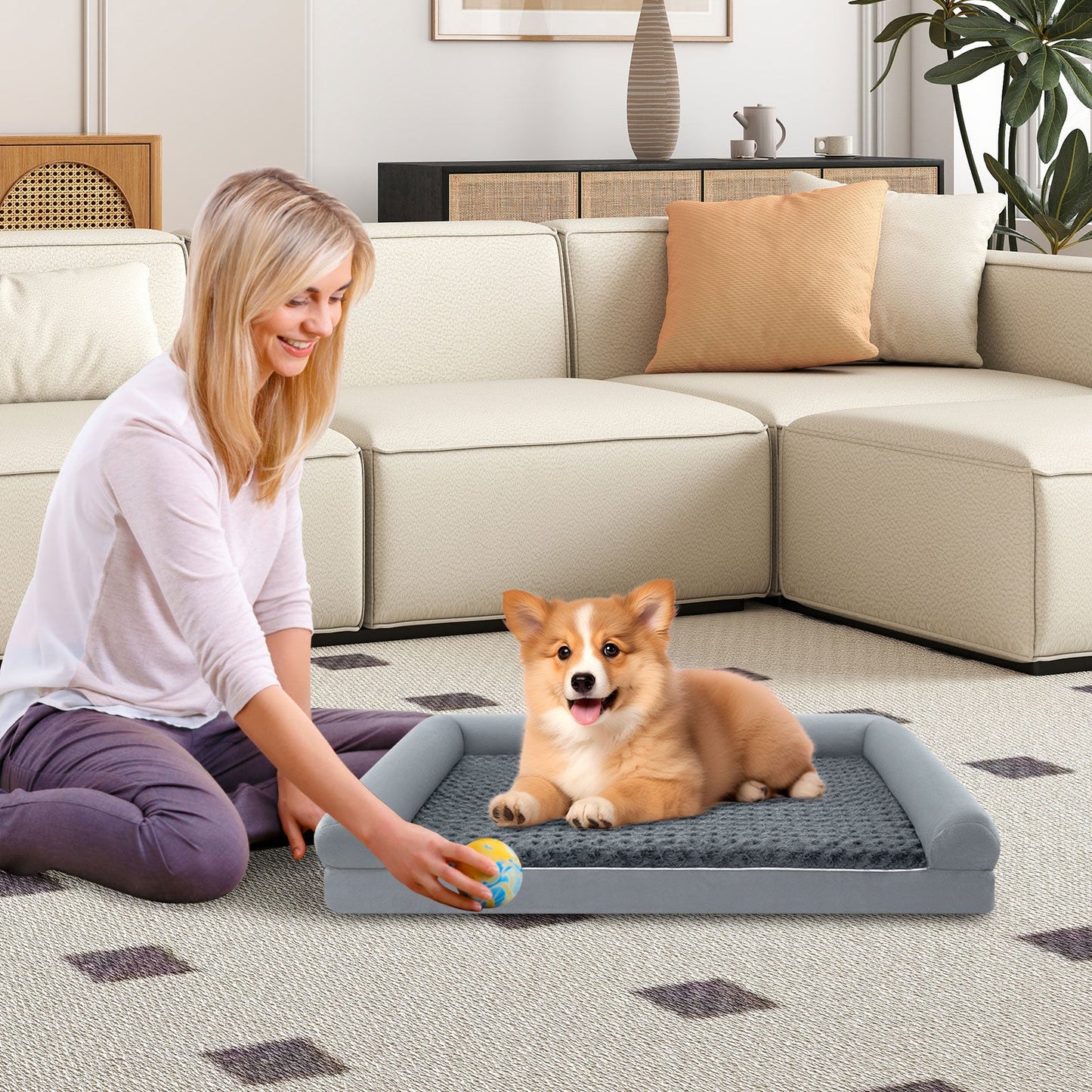 Orthopedic Foam Dog Bed L Sized Large Pet Bed-L